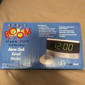 Sonic boom alarm clock for the deepest sleepers.
